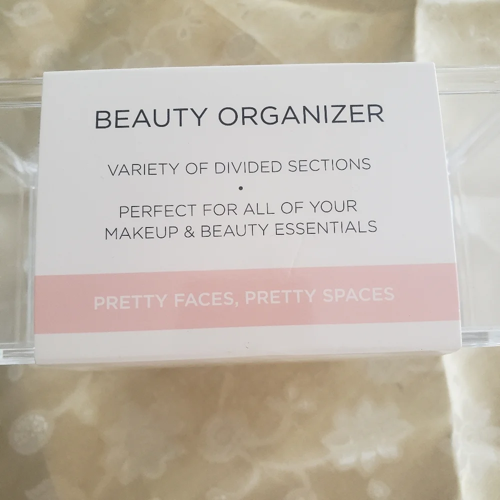 Thinkspace Clear Acrylic Beauty Makeup Cosmetic Organizer NWT